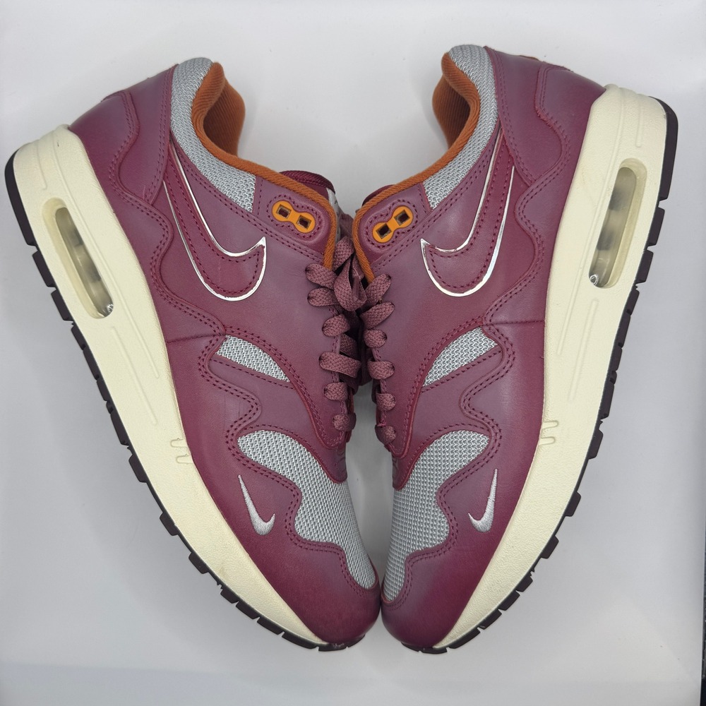 Nike Air Max 1 Patta The Wave Rush Maroon DO9549-001 Mens Size 9.5 Sneakers